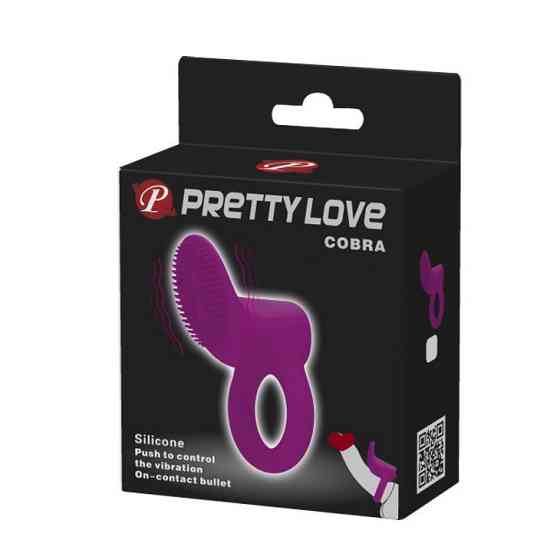 Віброкільце на пеніс COBRA (розовое) Sex Aura Київ