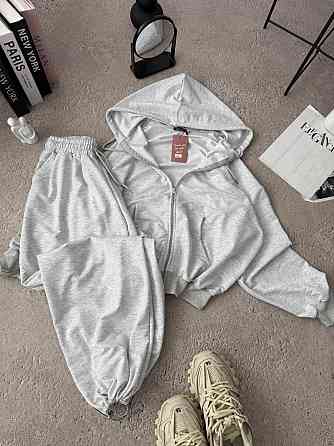 Женский спортивный прогулочный костюм двойка: кофта и штаны двунитка + турецкая рибана Одесса