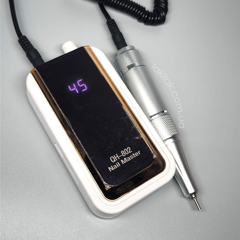 Фрезер для манікюру на акумуляторі QH-802 15W 45тис.обертів/хв (білий) Херсон - изображение 1