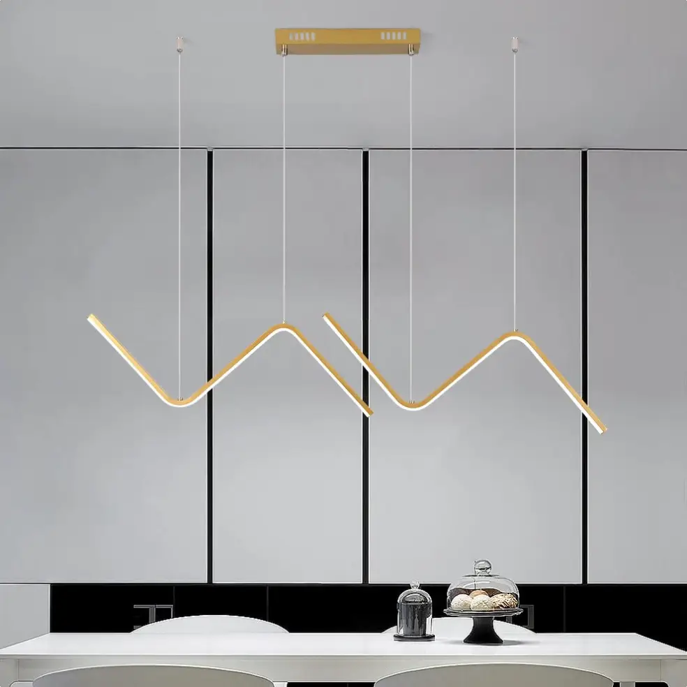 Светодиодная люстра Австрия PJ820 (90х11см) Золотистая Винница - изображение 1