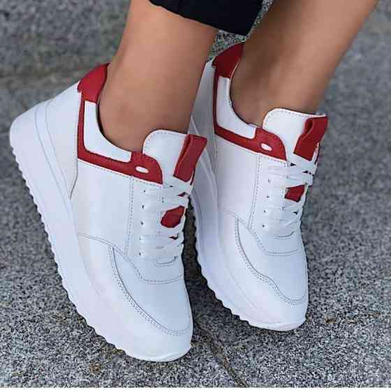 EMELI Кросівки жіночі EMELI 701/8 білий/червоний (весна-осінь, шкіра натуральна) (4128) лише 40 Коломия