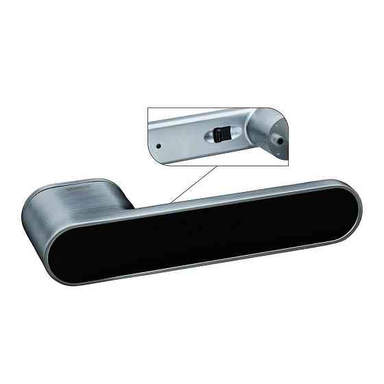 Ручки безрозетні Gavroche GRclick MSC/BL сатинове срібло з чорною вставкою Київ