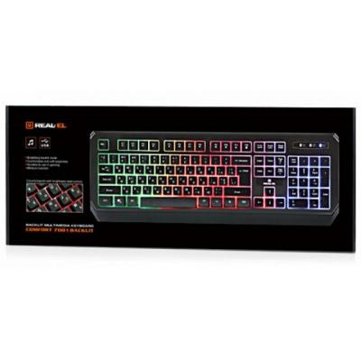 Клавіатура REAL-EL 7001 Comfort Backlit Black Вінниця - фото 8
