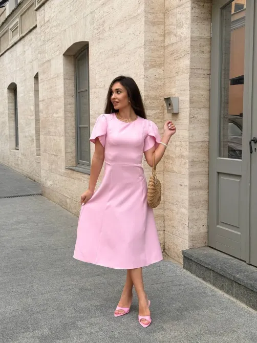 Стильне жіноче плаття з відрізною талією та спідницею сонце-кльош. Одеса - фото 8