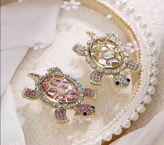 Брошка "Черепашка" Білий (0225) Сміла