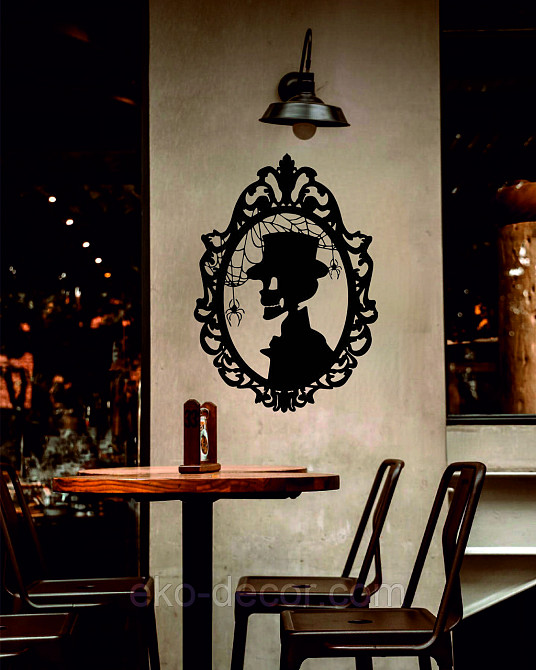 Декоративне настінне Панно «Скелет», Декор на стіну 70*49 см, Чорний Київ - фото 7