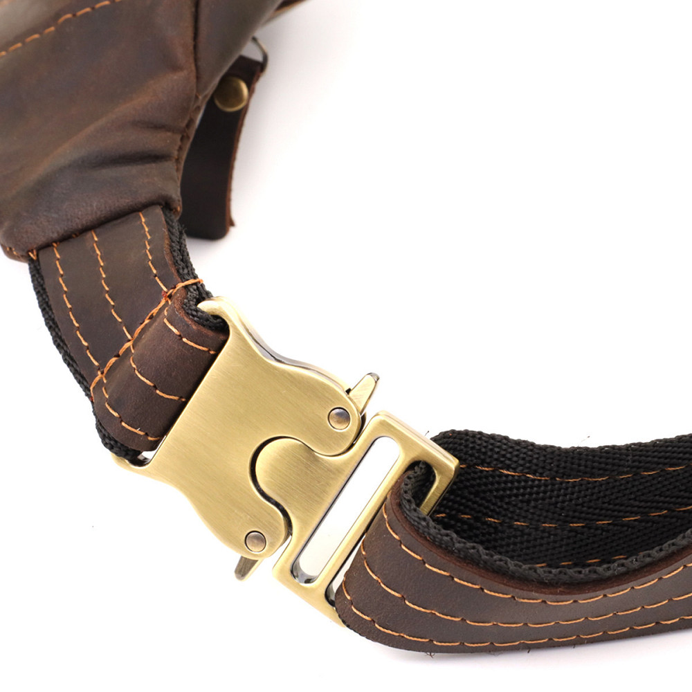 Удобная сумка-бананка для мужчин из натуральной винтажной кожи Shvigel 23121 Коричневый Киев - изображение 6