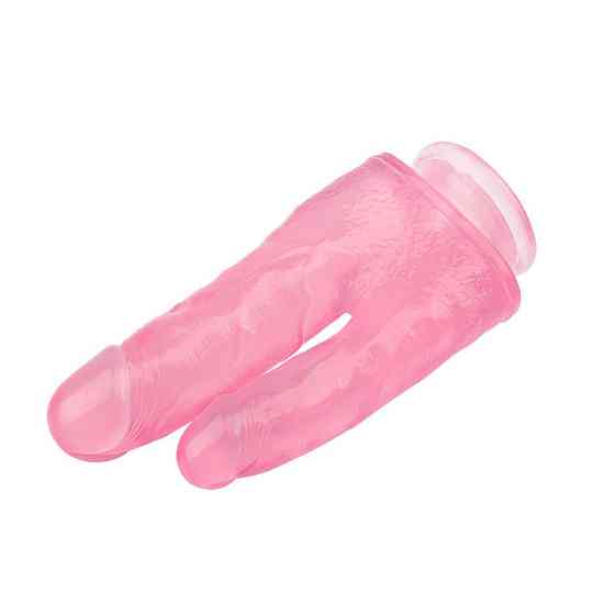 Фаллоимитатор двойной Chisa Hi-Rubber 7.9 на присоске, розовый Sex Aura Киев