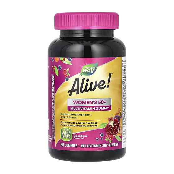 Комплекс витаминов для женщин 50+ Nature's Way Alive!® Womens 50+ Multi Gummy - 60 gummies Луцк