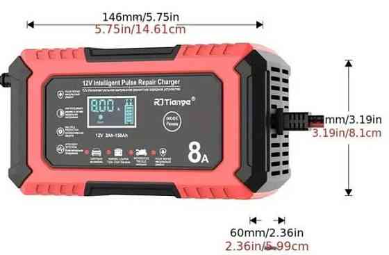 Зарядний пристрій/Зарядний пристрій 12 V 6 A/8 А/10А для Авто/Мото. Київ