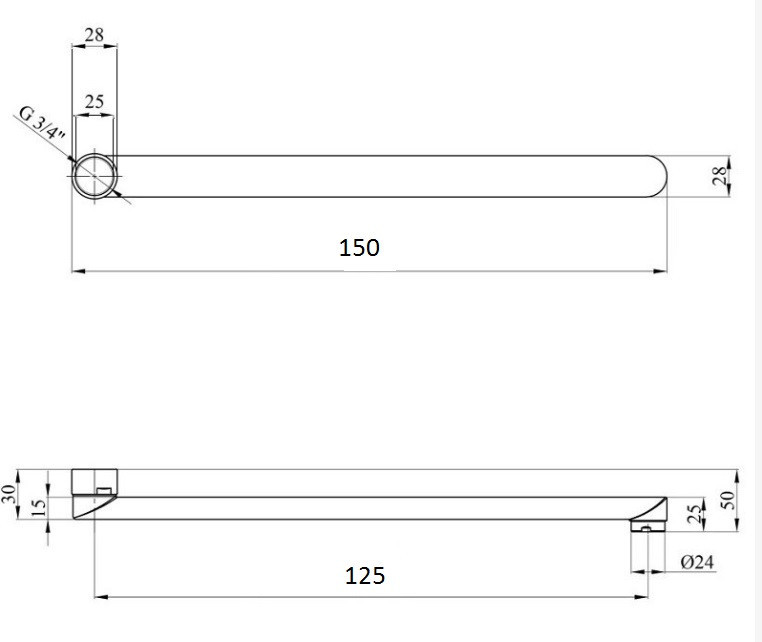 Вилив змішувача Globus Lux M72 15F (000001864) Київ - фото 2