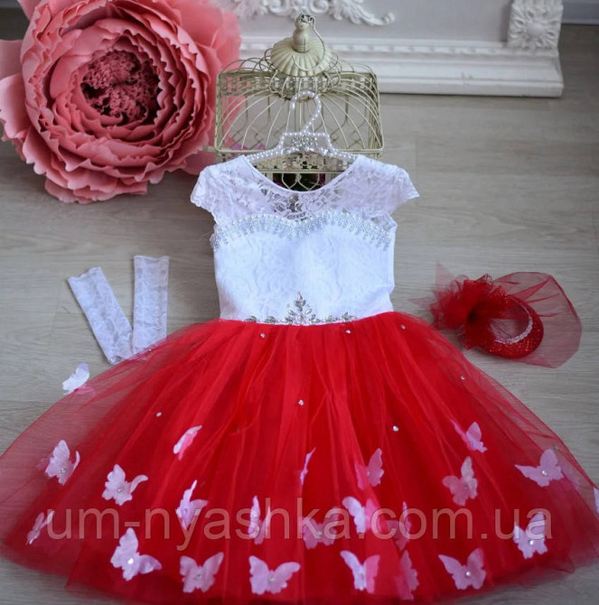 Детские нарядные платья с бабочками на 5-7 лет Кривой Рог - изображение 2