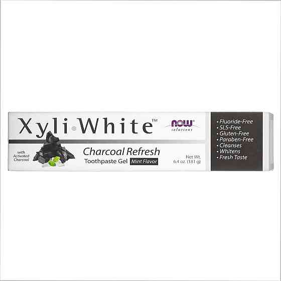Зубная гель-паста с древесным углем мята Now Xyliwhite Charcoal Refresh Toothpaste 181 г Киев