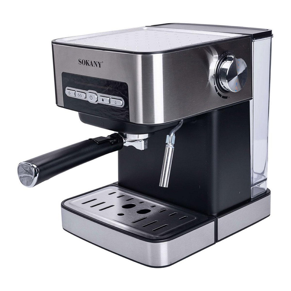 Кофеварка с трубкой для молока 1.6 л  кофемашина для дома 850 Вт Sokany SK-6862 Киев - изображение 5