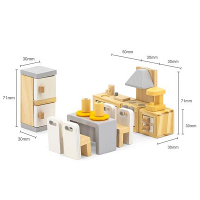 Ігровий набір Viga Toys Дерев&apos;яні меблі для ляльок PolarB Кухня і їдальня (44038) Вінниця - фото 3