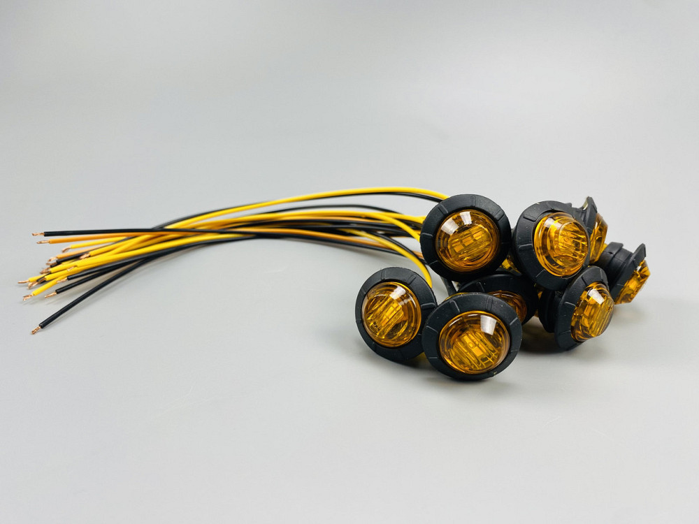 Бурштинові круглі світлодіодні габаритні вогні, передні та задні бічні світлодіодні габаритні вогні Мукачево - фото 2