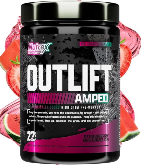 Предтренировочный комплекс Nutrex Outlift Amped 440.3g клубника-арбуз Киев - изображение 3