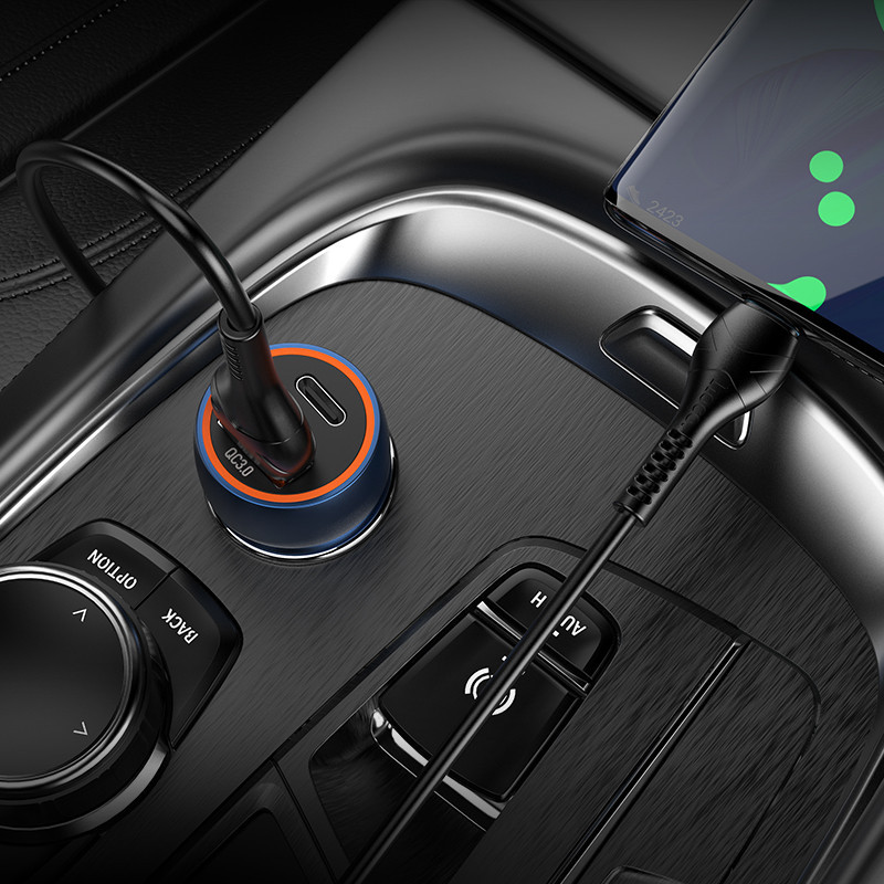 Зарядний пристрій для авто HOCO Z46A Blue Whale 20W Київ - фото 3