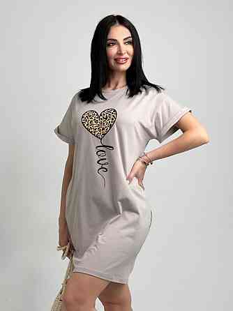 Жіноча сукня з малюнком "Passion" оптом | Норма і батал Сірий, 42-44 Київ