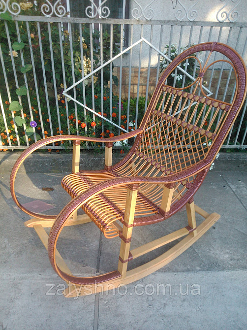 Гойдалка плетена з окантовкою з ротанга Київ - фото 7