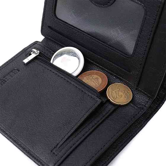 Вертикальное мужское портмоне из натуральной кожи ST Leather 22733 Черный Киев