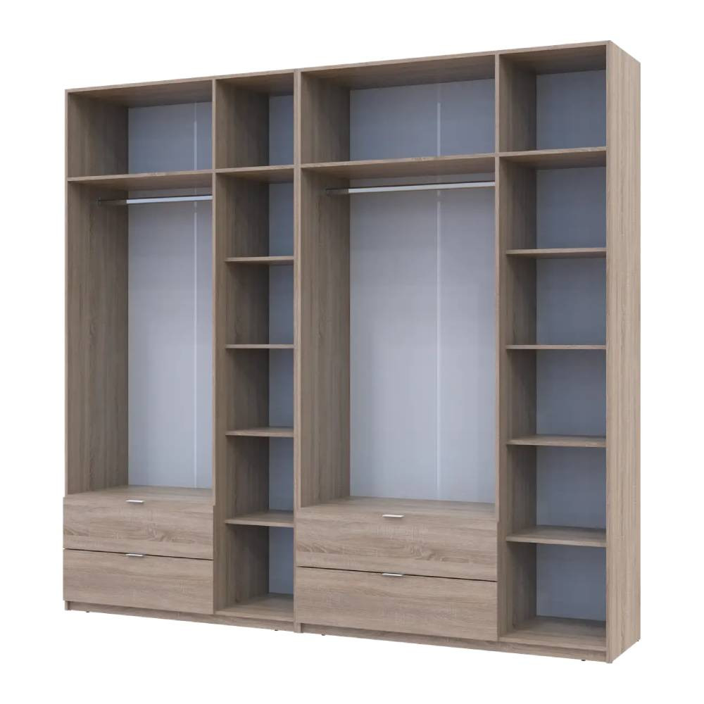 Шкаф для одежды Doros Лукас Дуб сонома 3+3 ДСП 255х50х240 DRS-011704 (42005111) Днепр - изображение 3