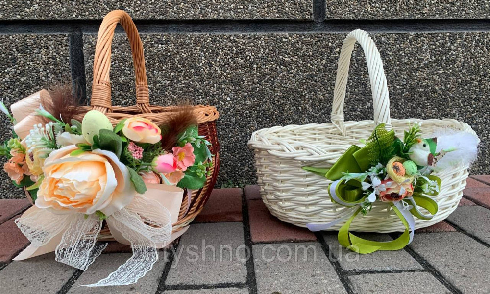 Корзины плетеные ручной работы с декором Киев - изображение 1