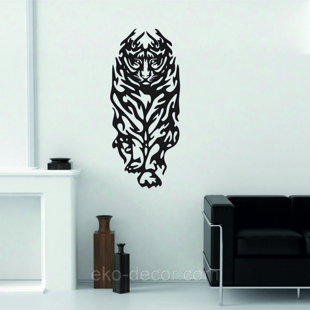 Настінний декор Панно «Тигр» Декор на стіну 70*30 см, Чорний Київ - фото 7