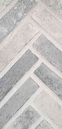 Шпалери вінілові на флізеліні AdaWall Roka 1.06х10 під паркет ялинкою структурні сірі срібло 23105-2 Київ