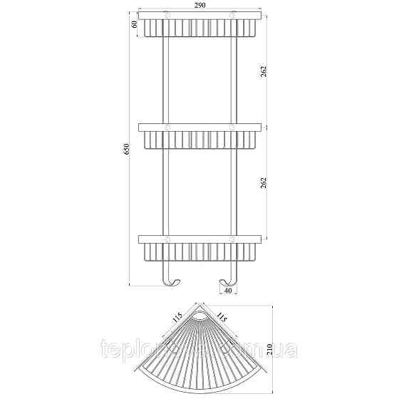 Полиця кутова TOPAZ 4115-3 Чернівці