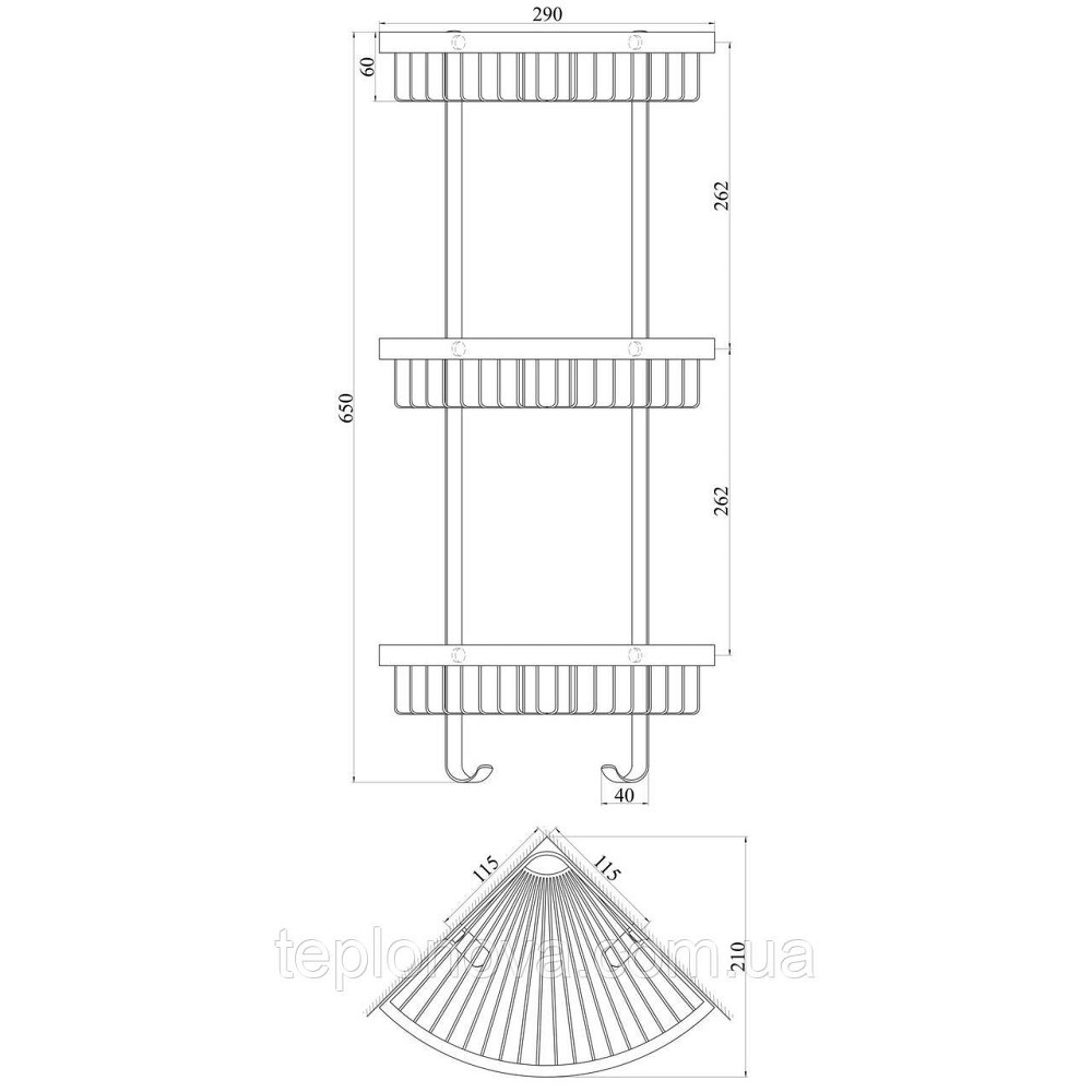 Полка угловая TOPAZ 4115-3 Черновцы - изображение 3