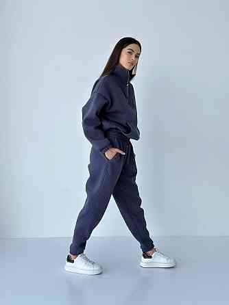 Флисовый спортивный костюм с молнией Графит XS-S Харьков