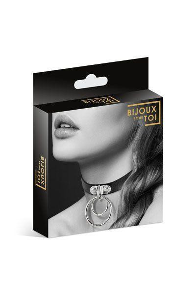 Чокер з двома кільцями Bijoux Pour Toi - TWO RINGS, екошкіра Sex Aura Київ - фото 3