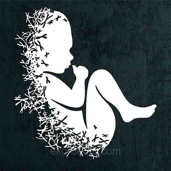 Декоративное настенное Панно «Ребенок», Декор на стену 50*46 см, Белый Киев