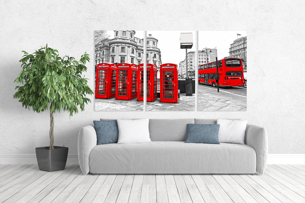 Модульная картина в гостиную / спальню Лондон  ART-081_3A Киев - изображение 2