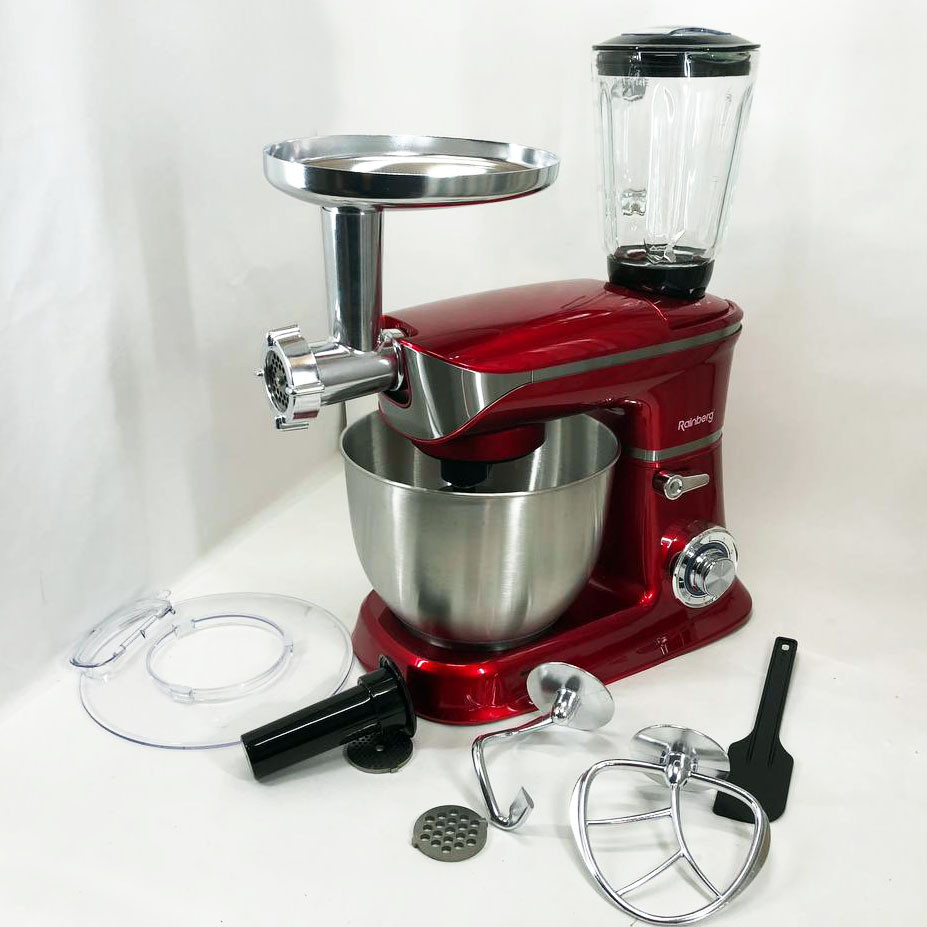 Міксери з чашею з нержавіючої сталі Rainberg RB-8080, Комбайн для тіста тістомісильник, Комбайн 3в1 JA-48 Львів - фото 3