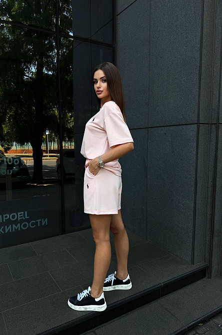 Женский повседневный стильный костюм двойка Двунитка люкс Пудра, 42/44 Одесса - изображение 3