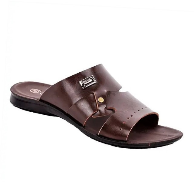 Мужские Шлёпанцы Тапочки Сланцы Коричневые Кожаные (размеры: 41,42,43,44,45) Днепр - изображение 1