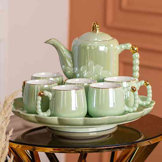 Чайный набор на 6 персон с заварником и подставкой Киев