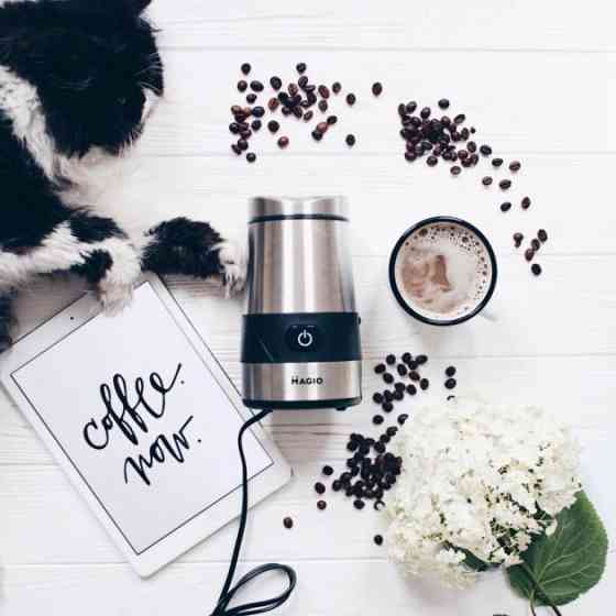 Кавомолка з напругою 200V MAGIO, Подрібнювач кавових зерен, Кавомолка електрична найкраща MB-21 Київ