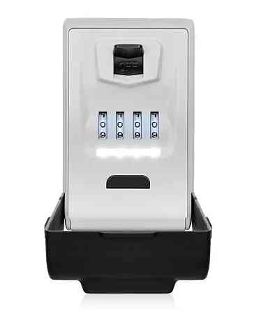 Сейф зовнішній CH-799 (137 мм) з кодовим замком металевий антивандальний (Сірий із чорним) Київ