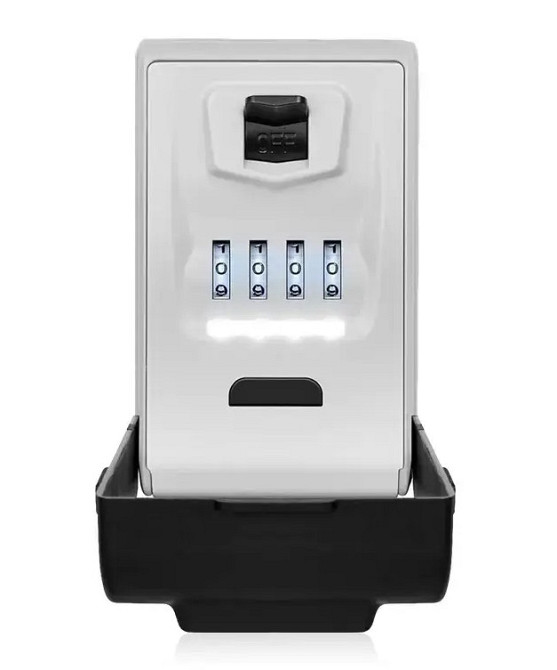 Cейф наружный CH-799 (137мм) с кодовым замком металлический антивандальный (Серый с черным) Киев - изображение 1