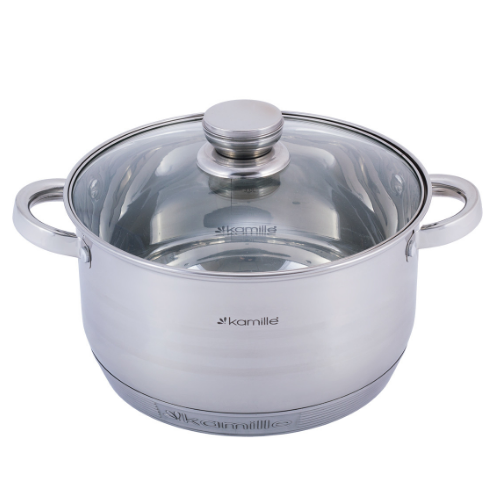 Набір каструль 8 предметів (каструлі 1,5/2/3/5л) нержавіюча сталь порожнисті ручки 4916 KAMILLE Житомир - фото 8