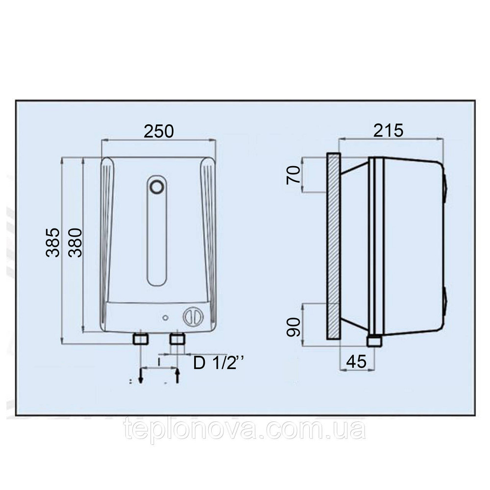 Водонагрівач LEOV LUB Small 5 l підведення води знизу Чернівці - фото 6