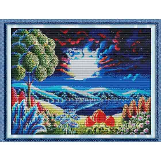 Пейзаж "Фантастичний пейзаж 2" 46х37см 14СТ, шт Київ