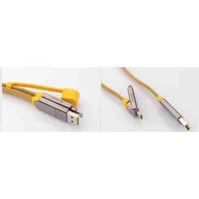 Дата кабель 6in1 inCharge XL 0.3m yellow Rolling Square (XLS03R) Вінниця