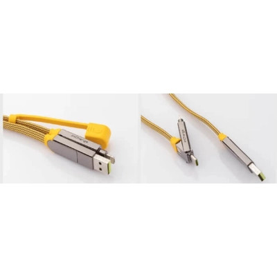 Дата кабель 6in1 inCharge XL 0.3m yellow Rolling Square (XLS03R) Вінниця - фото 4