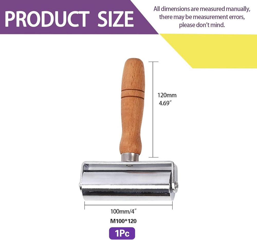 Валик для формування шкіри 100 мм, металевий ролик для тиснення та вирівнювання Київ - фото 3