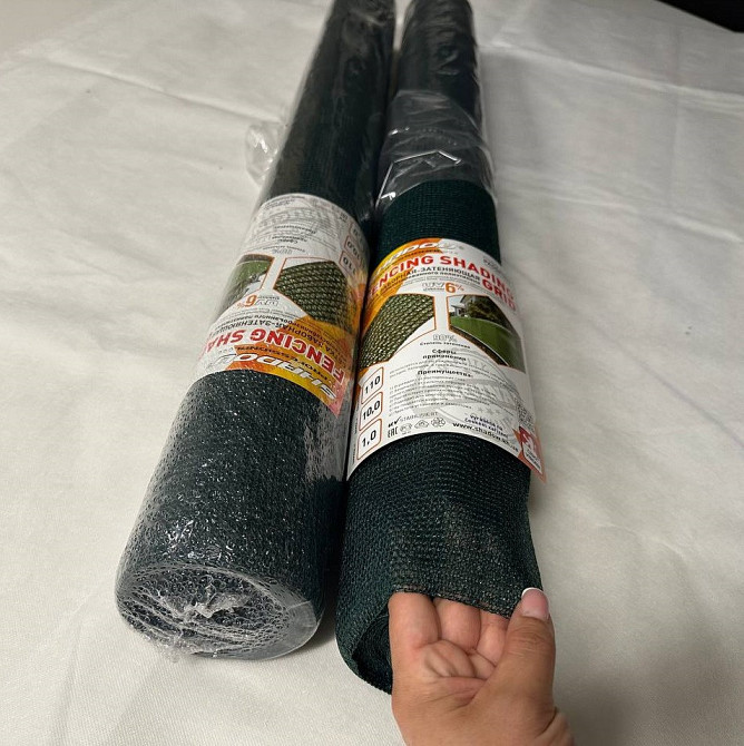 Затіняюча сітка 110 г/м2 90% для паркану 1*10 м сітка для тіні захисна парканна сітка Дніпро - фото 2