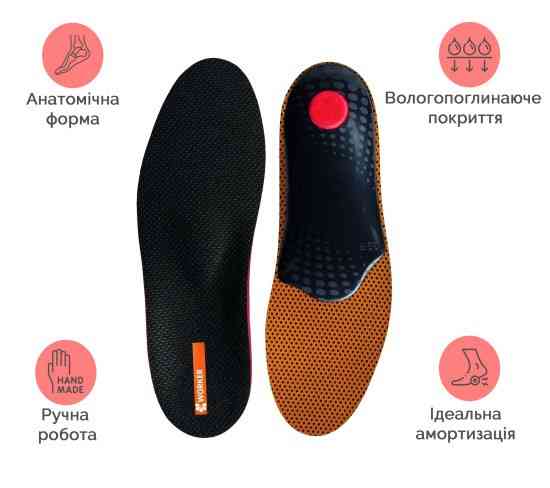 Ортопедическая каркасная стелька – супинатор для закрытой обуви Worker Днепр